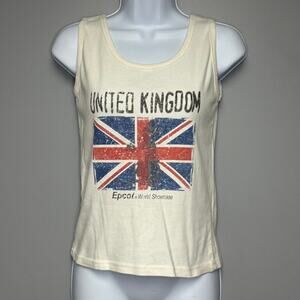 VTG Disney Epcot United Kingdom Epcot Women's Pre-Shrunk Tank T op Sz M